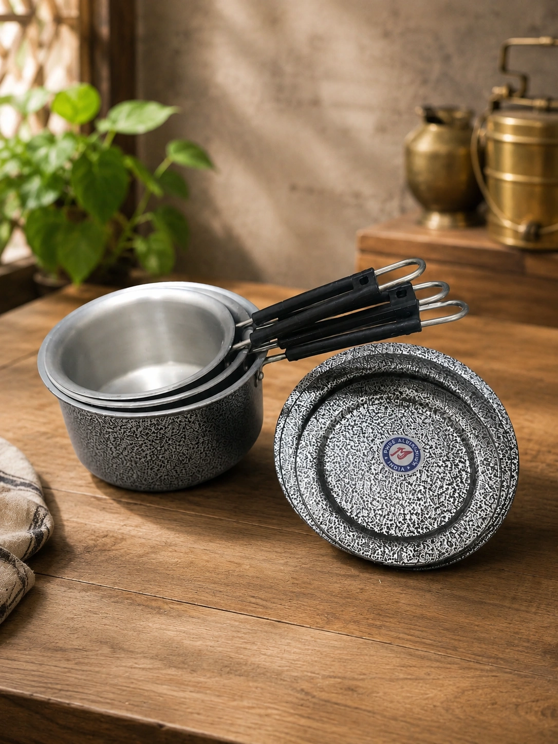 Black Coated Handle Saucepan