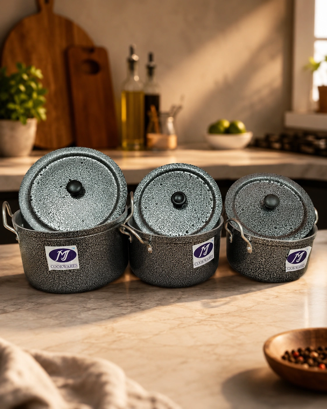 Black Coated Halwai Pot